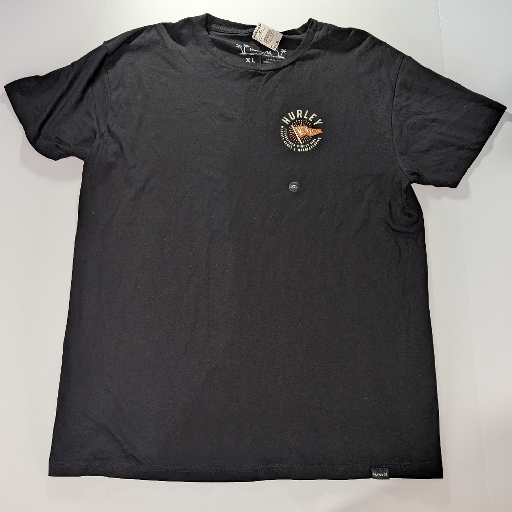 NEW!! Hurley Men's Flag Graphic T-Shirt in Black